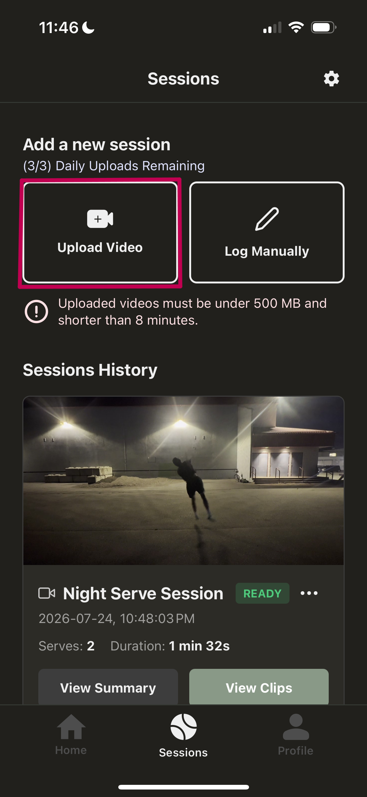 Upload Video Button