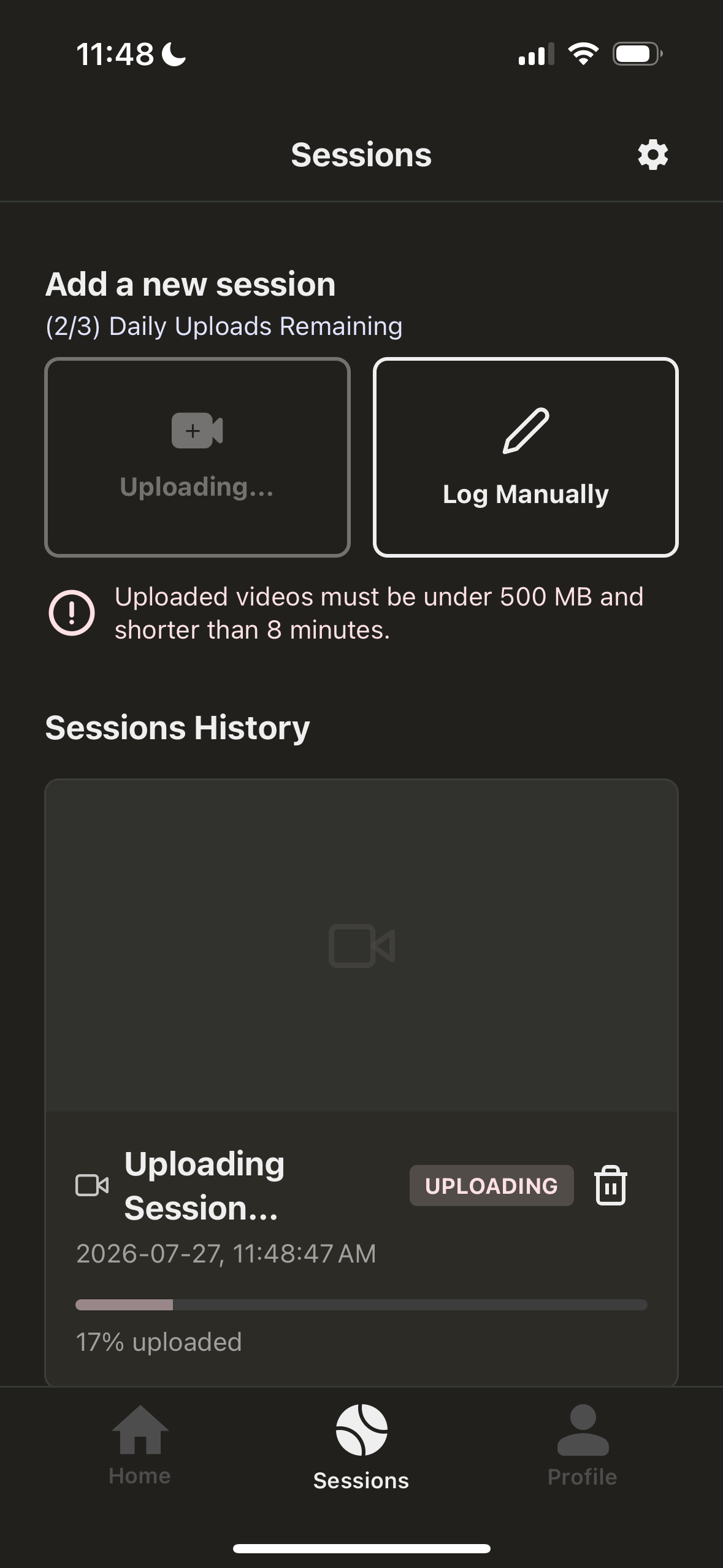 Uploading Video